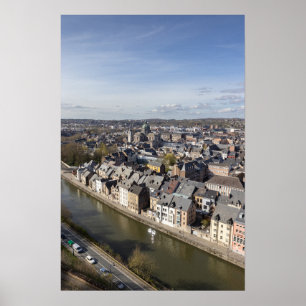 Poster Cityscape de printemps Namur, Belgique