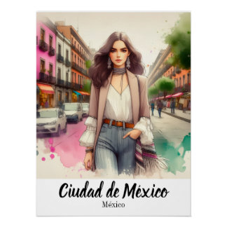  Póster Ciudad de México Poster