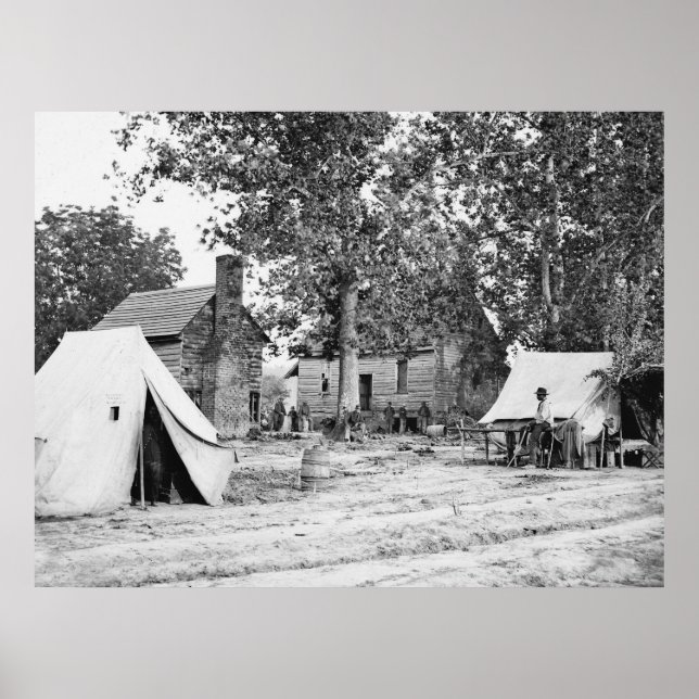 Poster Civil War Battlefield Hospital, 1862 (Devant)
