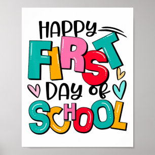 Poster Ck To School Teachers Enfants Garçons Joyeux Premi