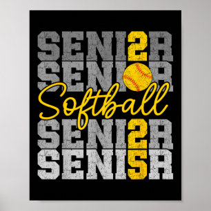 Poster Cl De 2025 Senior Softball Retro Graduation 2025 M