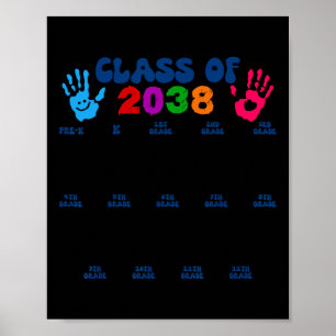 Poster Cl De 2038 Empreinte À La Main Mélange Retour À L'