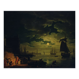 Poster Clair de lune sur Palerme Photographie artistique 