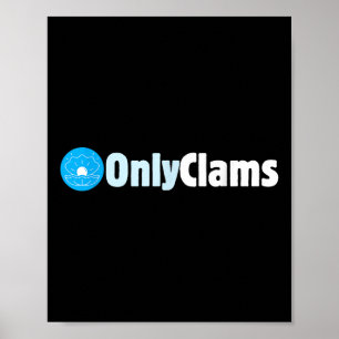 Poster Clam Collector Beach Pun Humour _ Uniquement clams