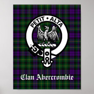 Poster Clan Abercrombie Crest Badge & Tartan