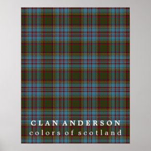 Poster Clan Anderson Couleurs d'Ecosse Tartan