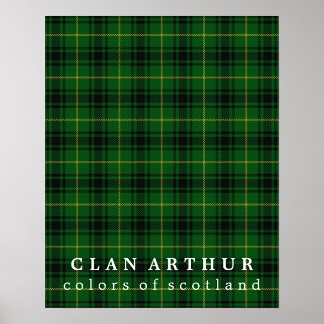 Poster Clan Arthur Colors d'Ecosse Tartan (Devant)