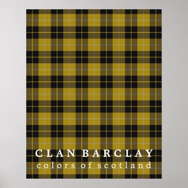 Poster Clan Barclay couleurs écossaise Tartan (Devant)