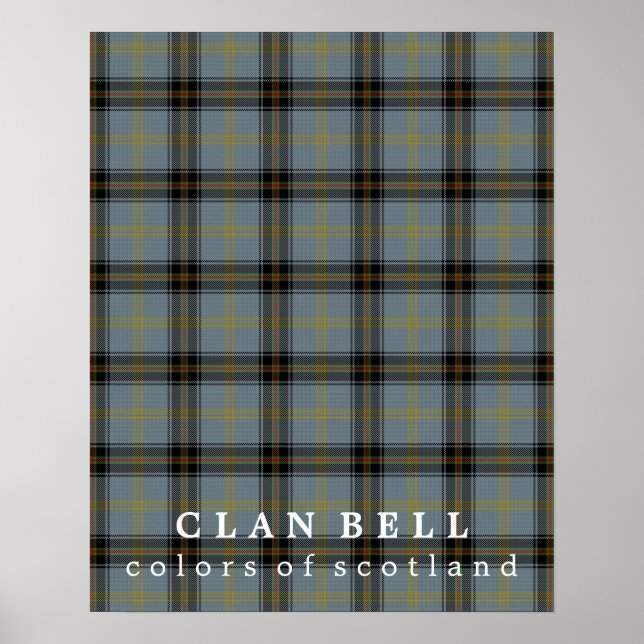 Poster Clan Bell Couleurs d'Ecosse Tartan (Devant)