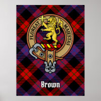Clan Brown Crest sur Tartan