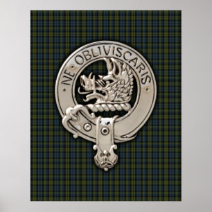 Poster Clan Campbell Crest & Tartan