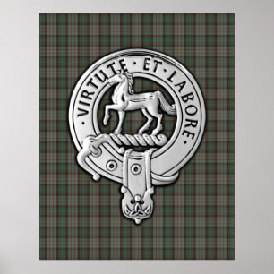 Poster Clan Cochrane Crest & Hunting Tartan