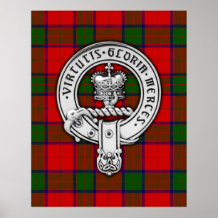 Poster Clan Donnachaidh (Robertson) Crest & Tartan