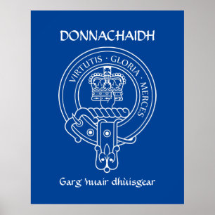 Poster Clan Donnachaidh (Robertson) Crest & War Cry