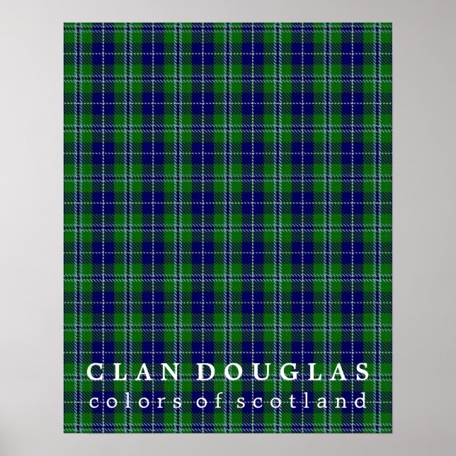 Poster Clan Douglas Colors d'Ecosse Tartan (Devant)