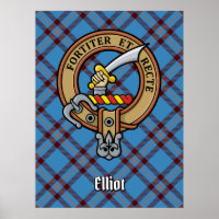 Clan Elliot Crest sur le tarte antique
