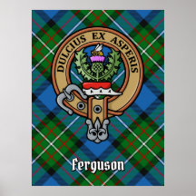 Clan Ferguson Crest sur Tartan