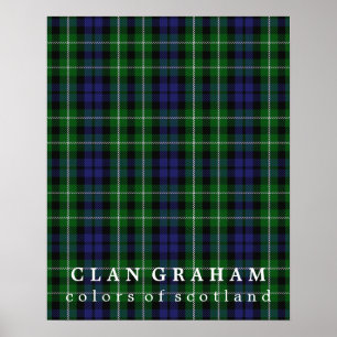 Poster Clan Graham Colors d'Ecosse Tartan