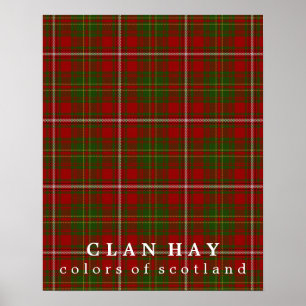 Poster Clan Hay couleurs écossaise Tartan