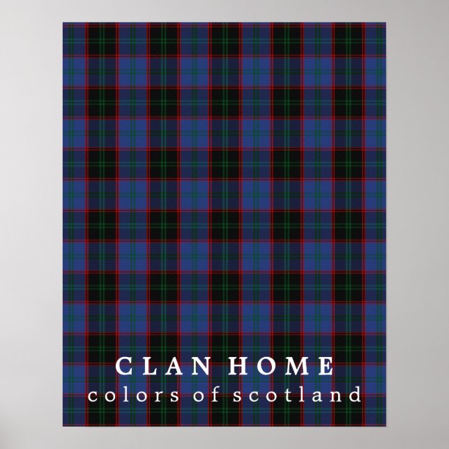 Poster Clan Home Couleurs écossaises Tartan (Devant)