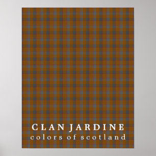 Poster Clan Jardine Couleurs écossaise Tartan