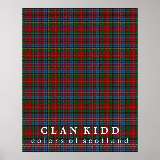 Poster Clan Kidd couleurs écossais Tartan (Devant)