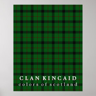 Poster Clan Kincaid couleurs écossaise Tartan