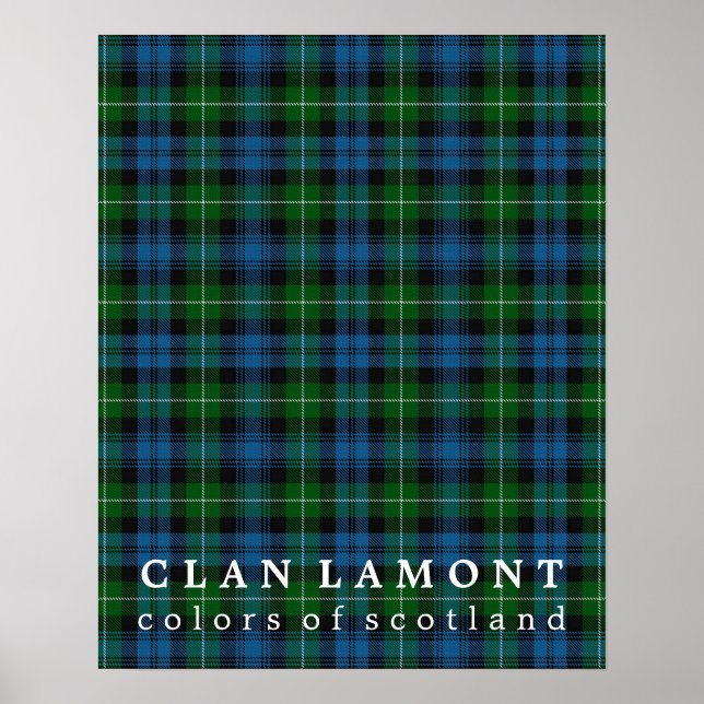 Poster Clan Lamont couleurs écossaise Tartan (Devant)