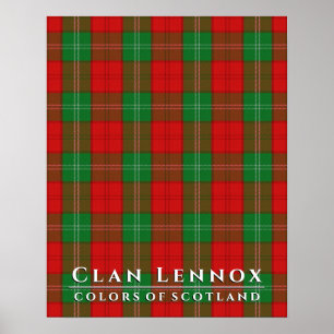 Poster Clan Lennox Couleurs écossaises 2 Tartan Plaid