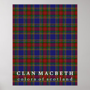 Poster Clan MacBeth Couleurs de Tartan écossais
