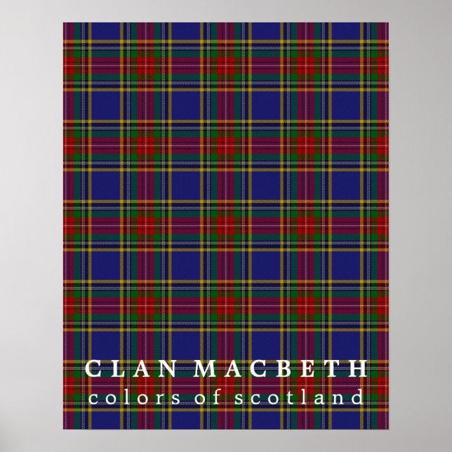 Poster Clan MacBeth Couleurs de Tartan écossais (Devant)