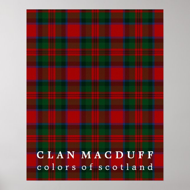 Poster Clan MacDuff Couleurs du Tartan écossais (Devant)
