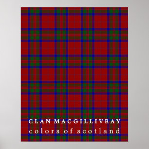 Poster Clan MacGillivray Couleurs de Tartan écossais