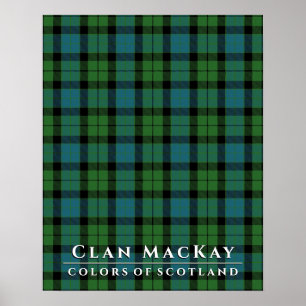 Poster Clan MacKay Couleurs d'Écosse 2 Ancien Tartan