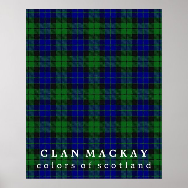 Poster Clan MacKay Couleurs d'Ecosse Tartan (Devant)