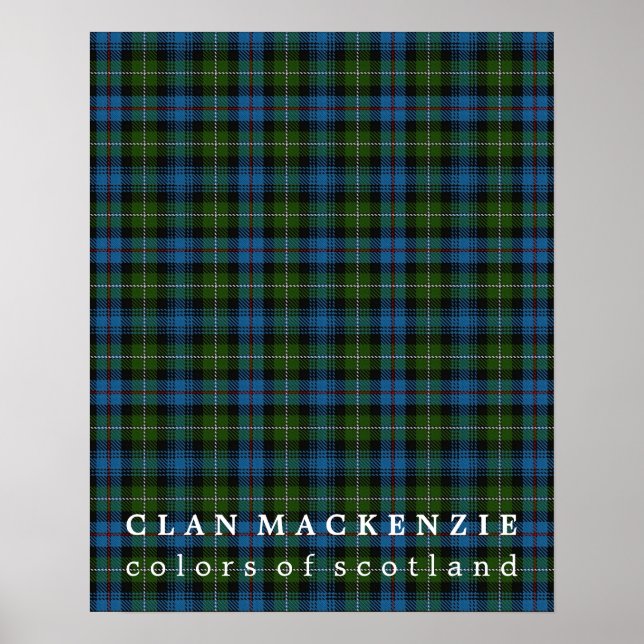 Poster Clan MacKenzie Couleurs d'Ecosse Tartan (Devant)