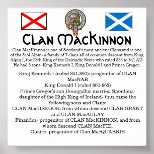 Poster Clan MacKinnon et Siol Alpin - Les 7 Clans