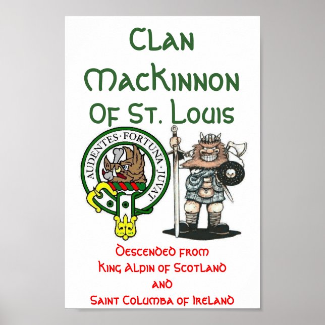 Poster Clan MacKinnon St. Louis (Devant)