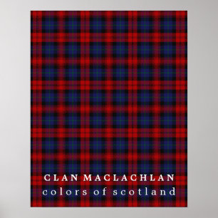 Poster Clan MacLachlan Couleurs de Tartan écossais