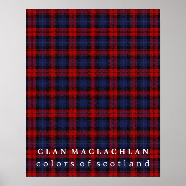 Poster Clan MacLachlan Couleurs de Tartan écossais (Devant)