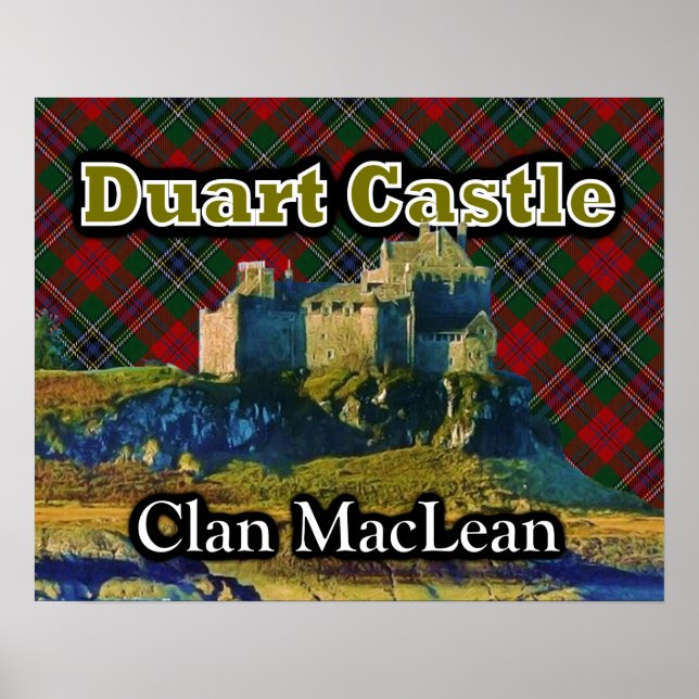 Poster Clan MacLean Duart Castle Tartan Sky (Devant)
