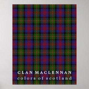 Poster Clan MacLennan Couleurs du Tartan écossais