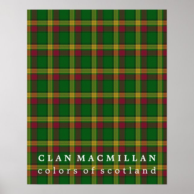 Poster Clan MacMillan Couleurs de Tartan écossais (Devant)