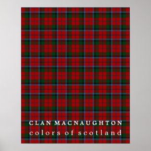 Poster Clan MacNaughton Couleurs du Tartan écossais