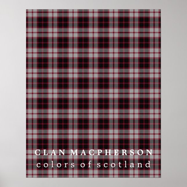 Poster Clan MacPherson Couleurs du Tartan écossais (Devant)