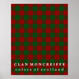 Poster Clan Moncreiffe couleurs écossaise Tartan