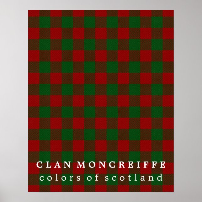 Poster Clan Moncreiffe couleurs écossaise Tartan (Devant)