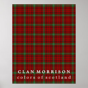 Poster Clan Morrison Couleurs écossaises Tartan
