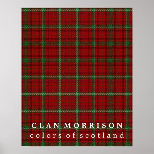 Poster Clan Morrison Couleurs écossaises Tartan (Devant)