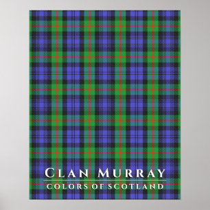Poster Clan Murray Couleurs d'Ecosse 2 Tartan Plaid